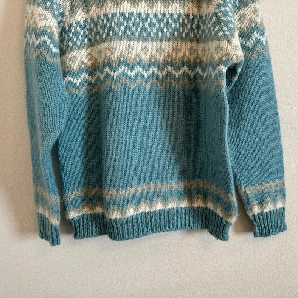 NORLENDER Pure New Wool Sweater Vintage Pullover Crewneck Norway Made
